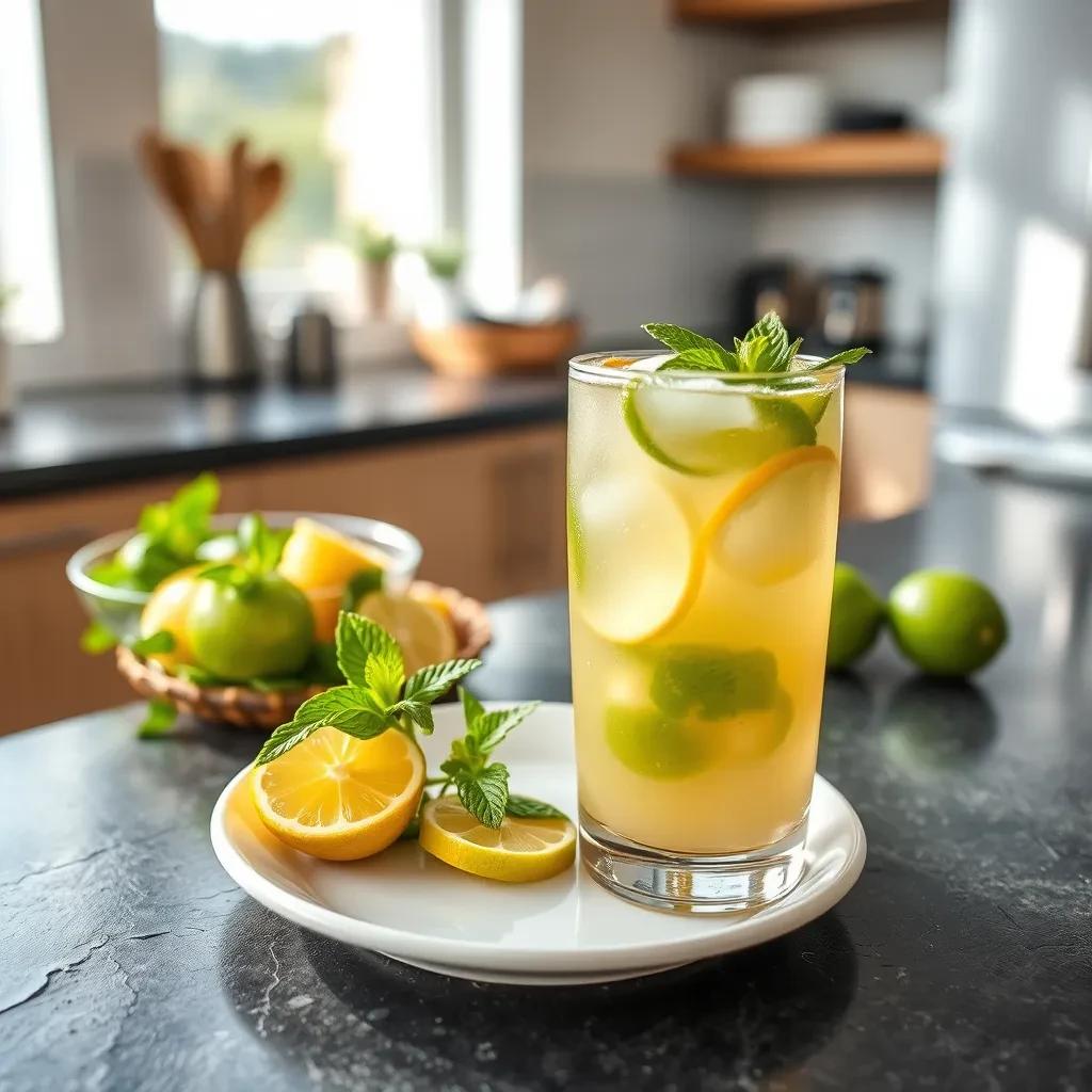 Mint Lemon Lime Iced Tea recipe