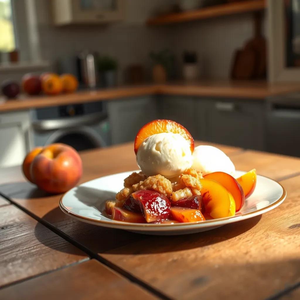 Peach Nectarine Plum Cobbler recipe