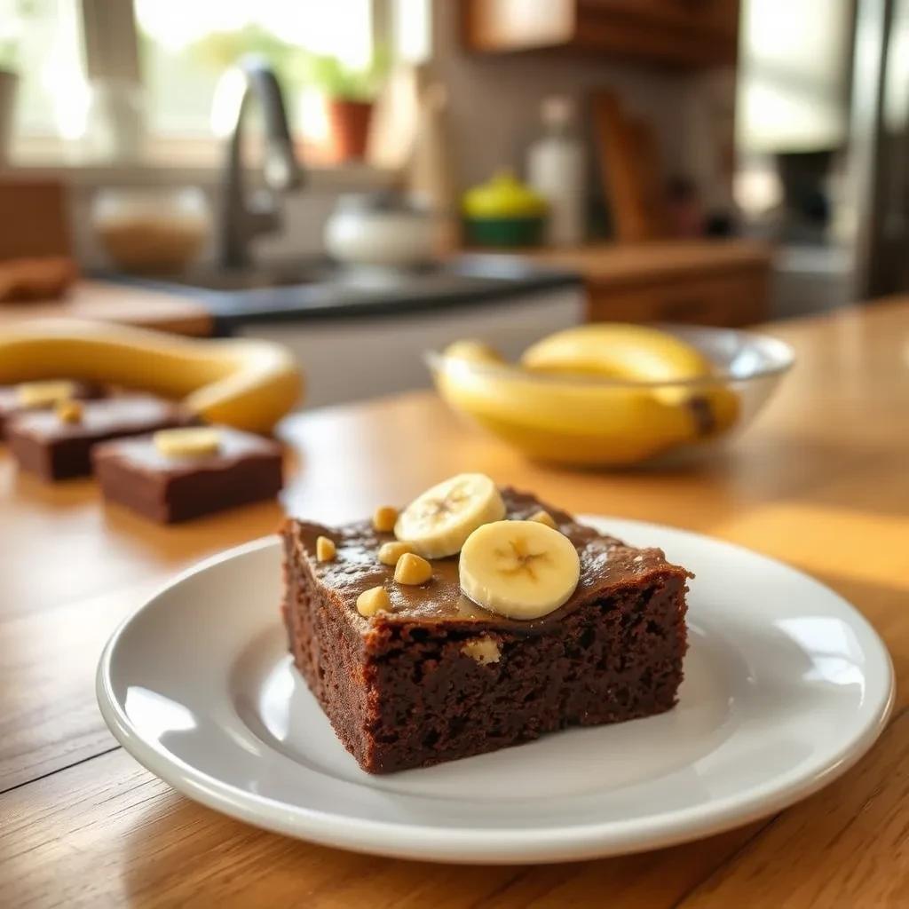 Peanut Butter Banana Brownies recipe