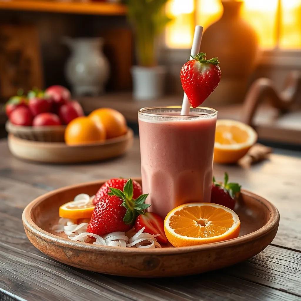 Refreshing Strawberry Orange Smoothie recipe