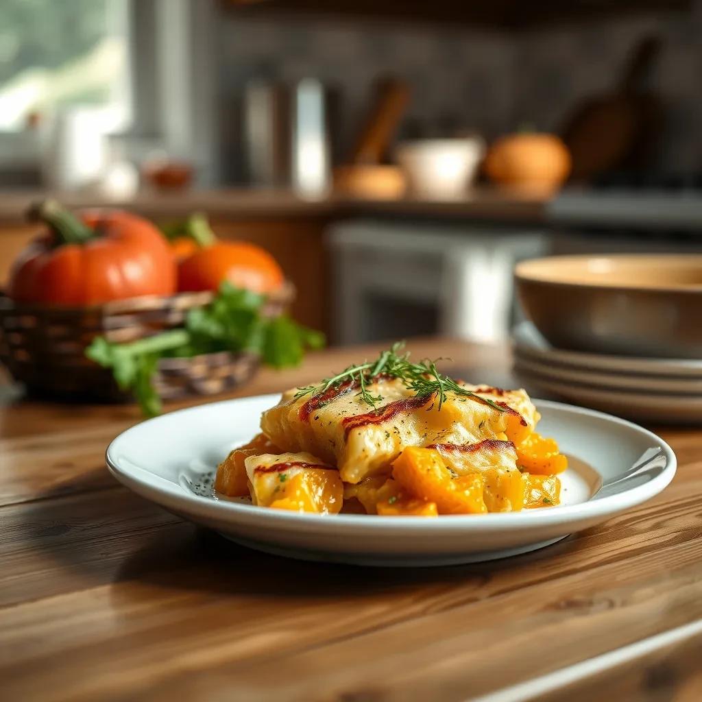 Savory Butternut Squash Gratin recipe