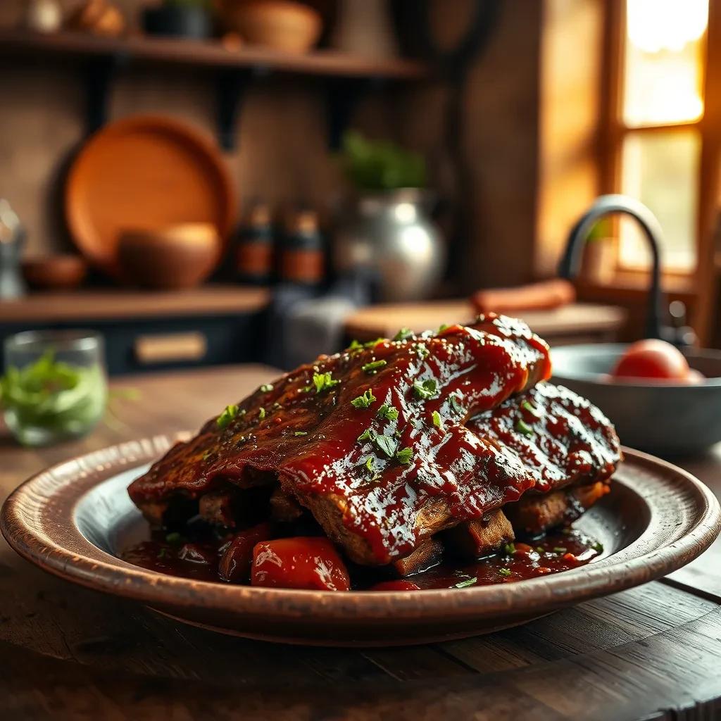 Savory Oven-Baked Barbecue Ribs recipe