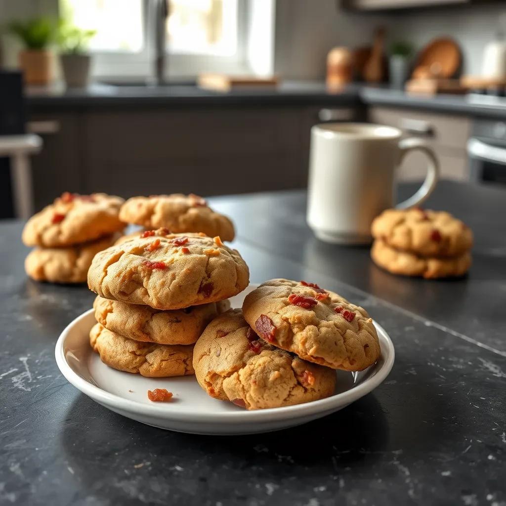 Savory Peanut Butter Bacon Cookies recipe