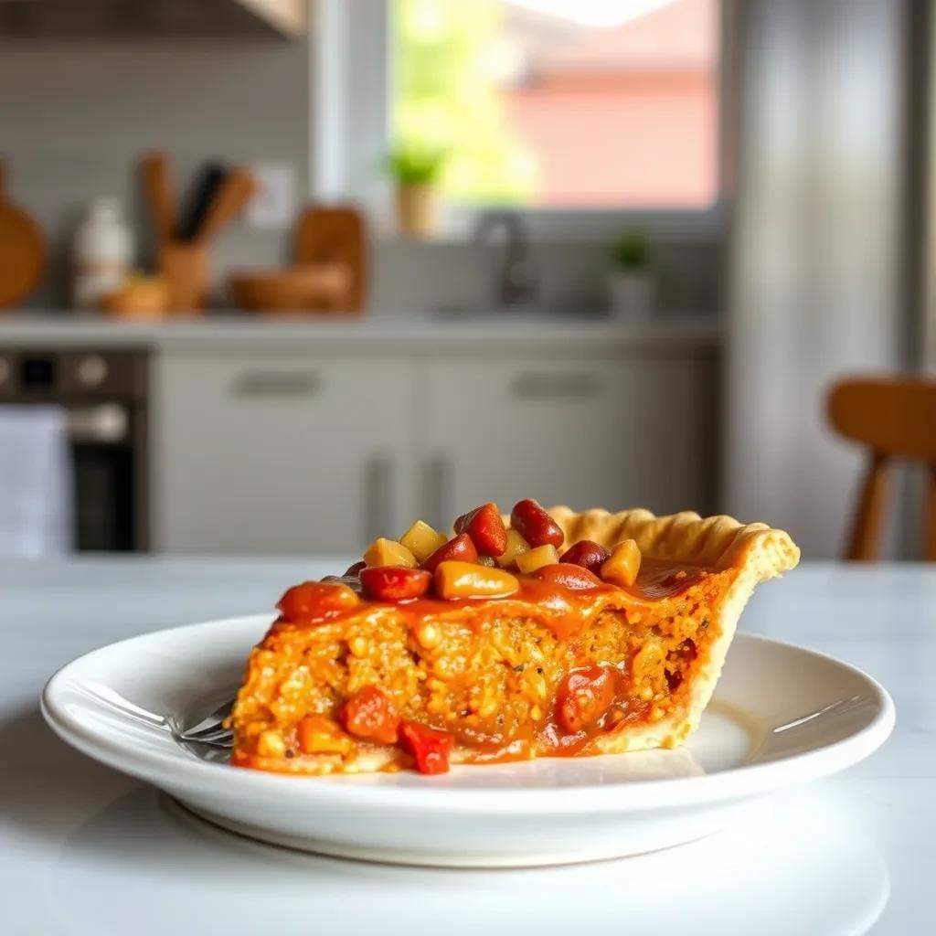 Savory Peanut Butter Chili Pie recipe