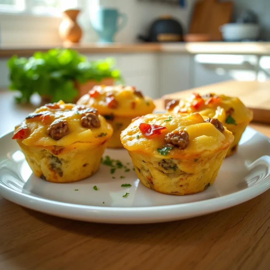 Savory Sausage and Cheese Muffins recipe