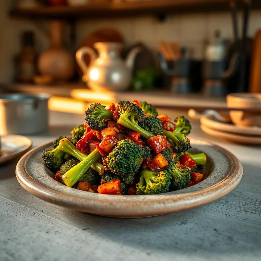 Spicy Roasted Szechuan Broccoli recipe