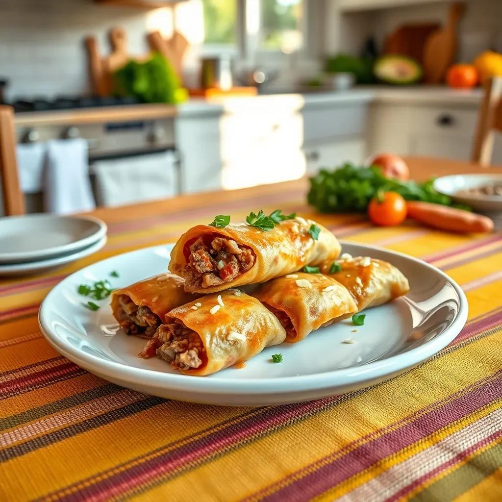 Steak and Cheese Egg Rolls Appetizer recipe