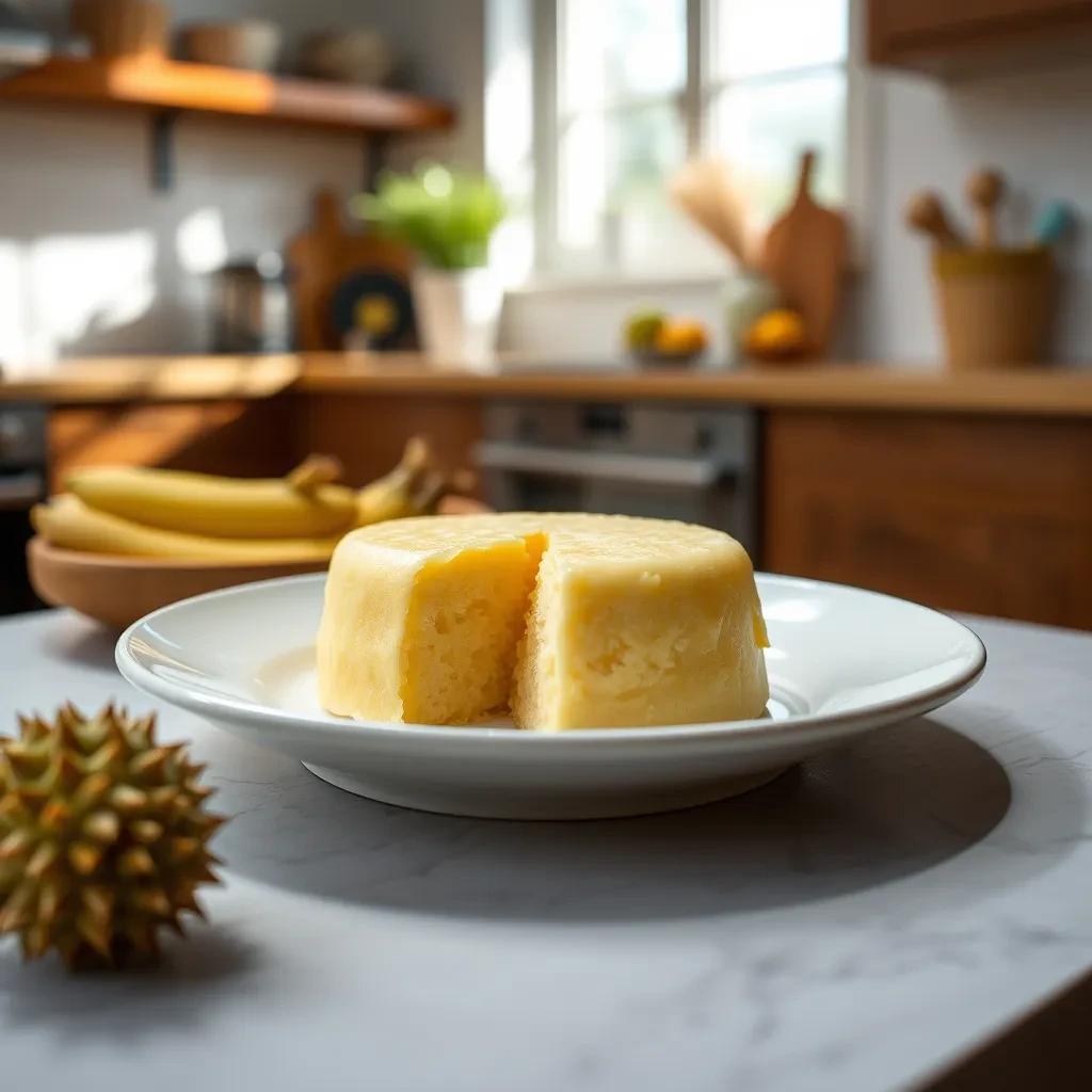 Steamed Durian Cake recipe