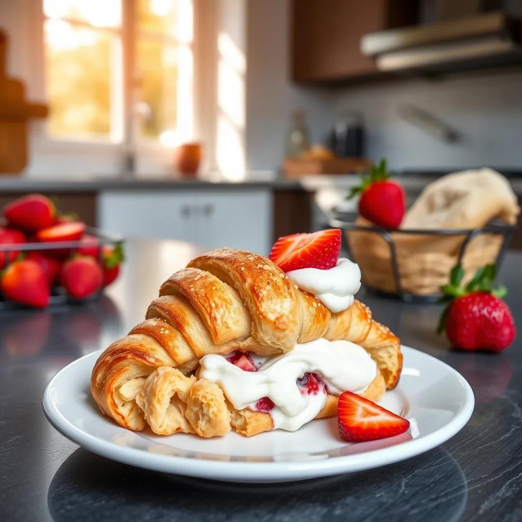 Strawberry Cream Cheese Croissants recipe