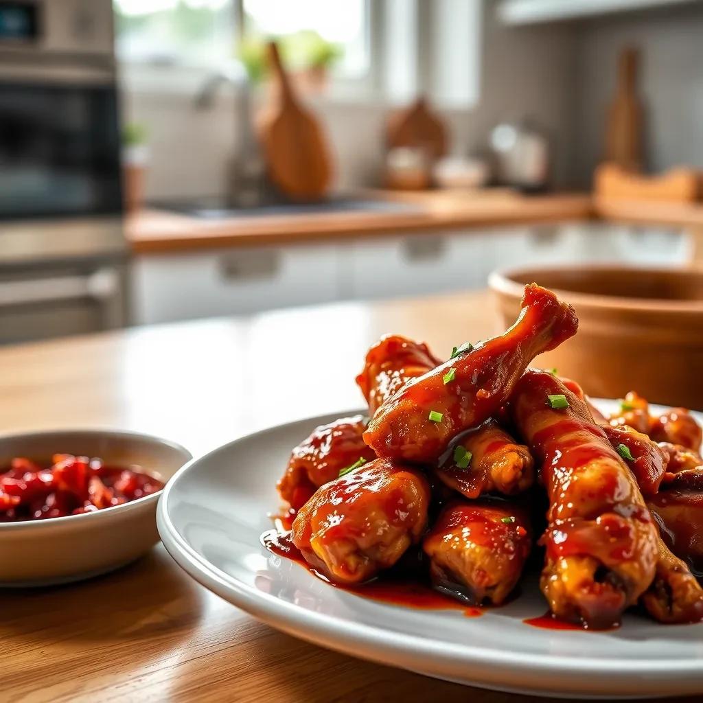 Sweet and Spicy Chicken Wings recipe