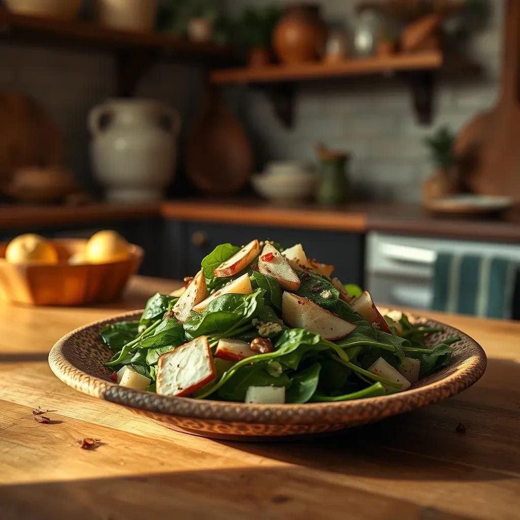 Tangy Spinach and Jicama Salad recipe