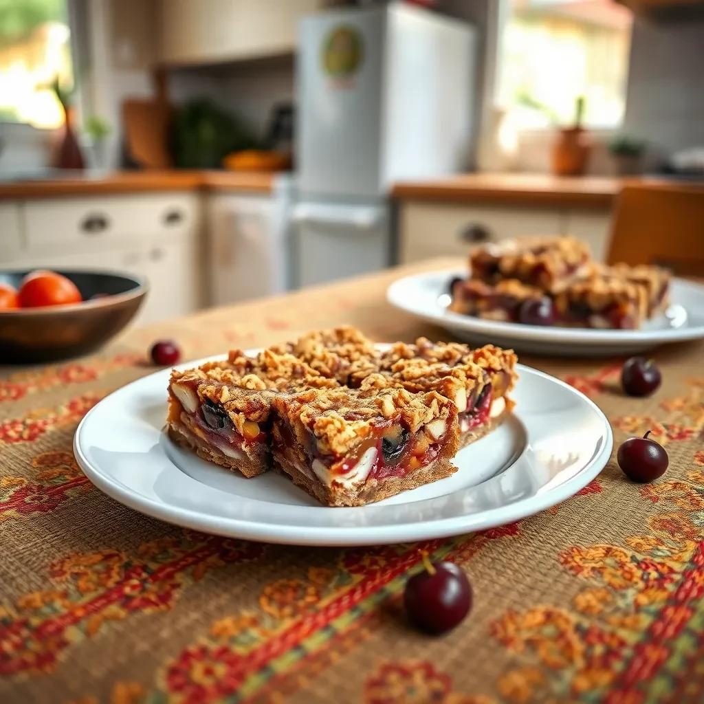 Walnut Cherry Dessert Bars recipe