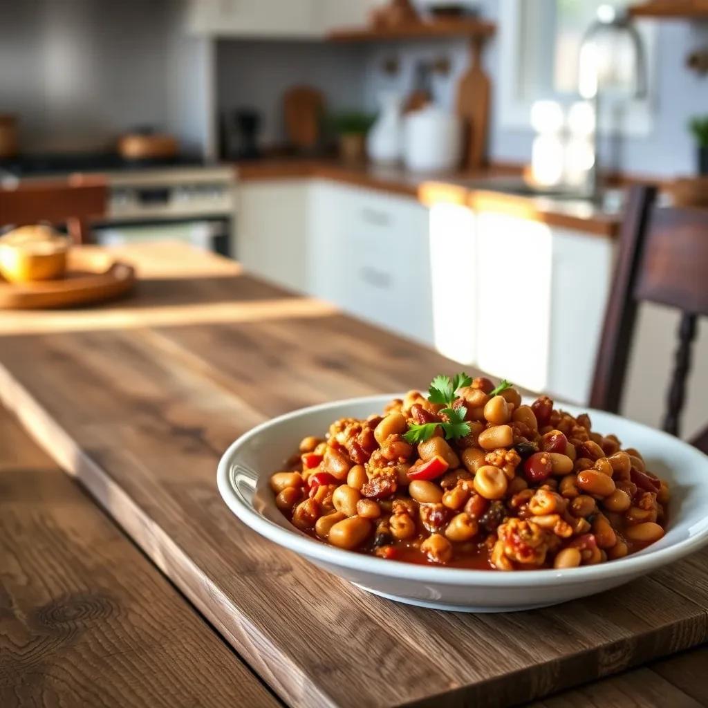 Zesty Turkey Four-Bean Chili recipe