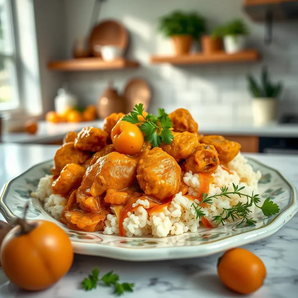 Apricot Chicken Curry Dish recipe