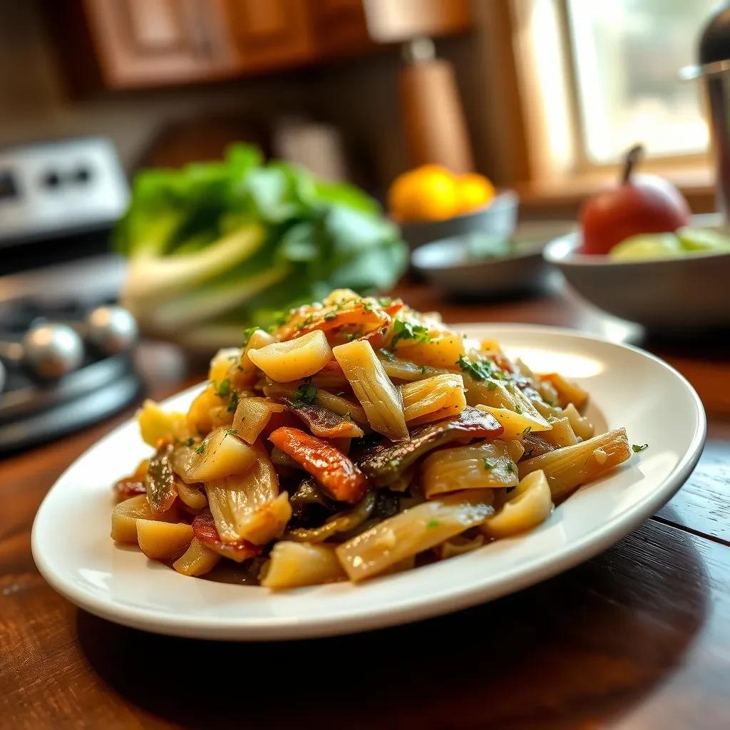 Beer Braised Cabbage Dish recipe