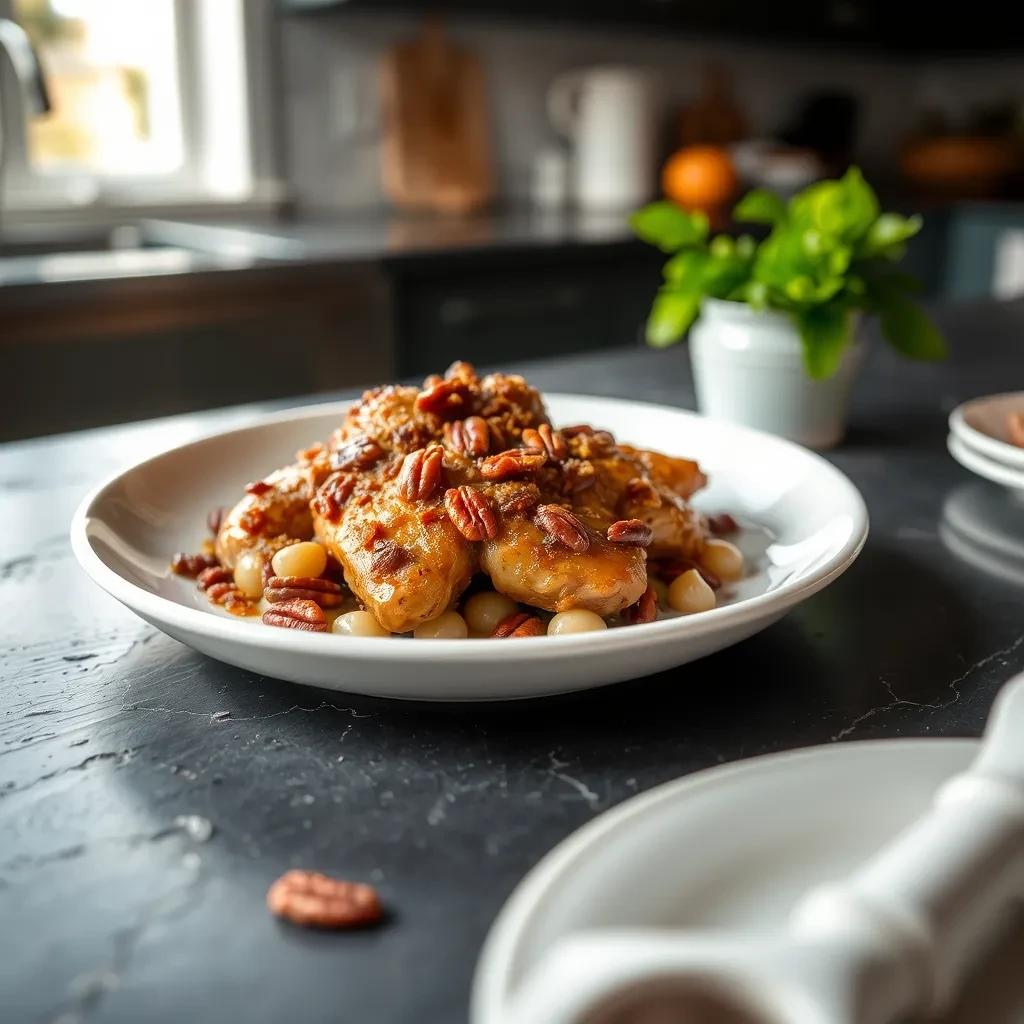 Bourbon Pecan Chicken Dish recipe