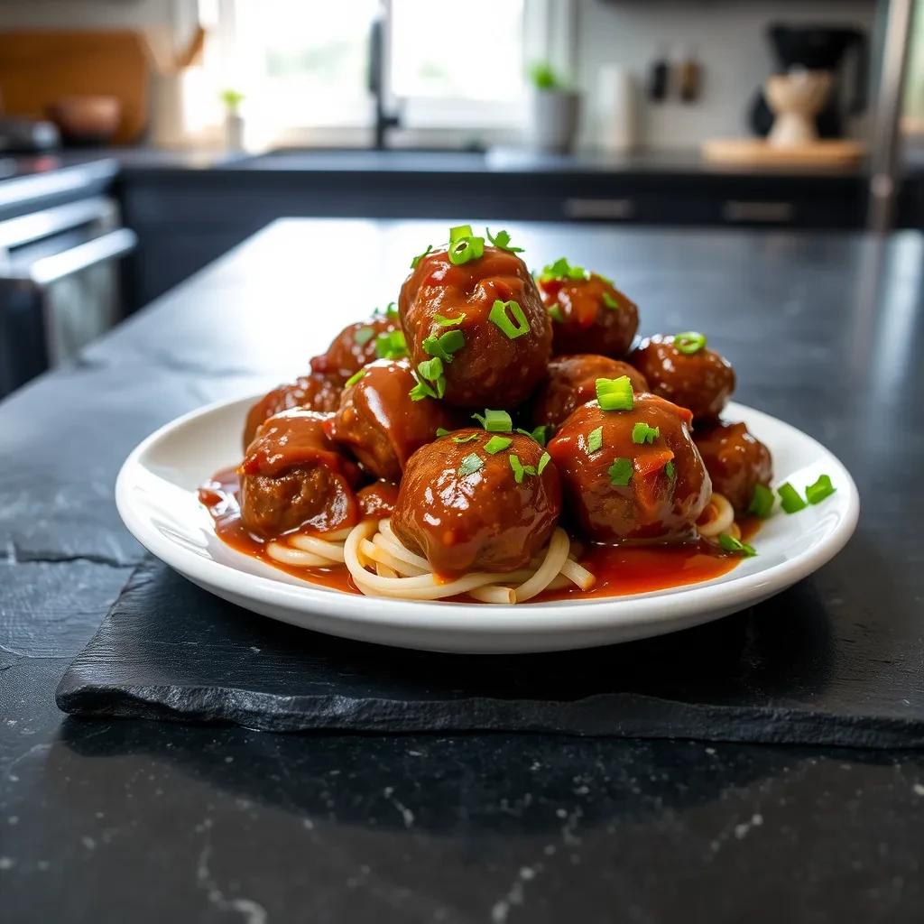 Cajun BBQ Meatballs recipe