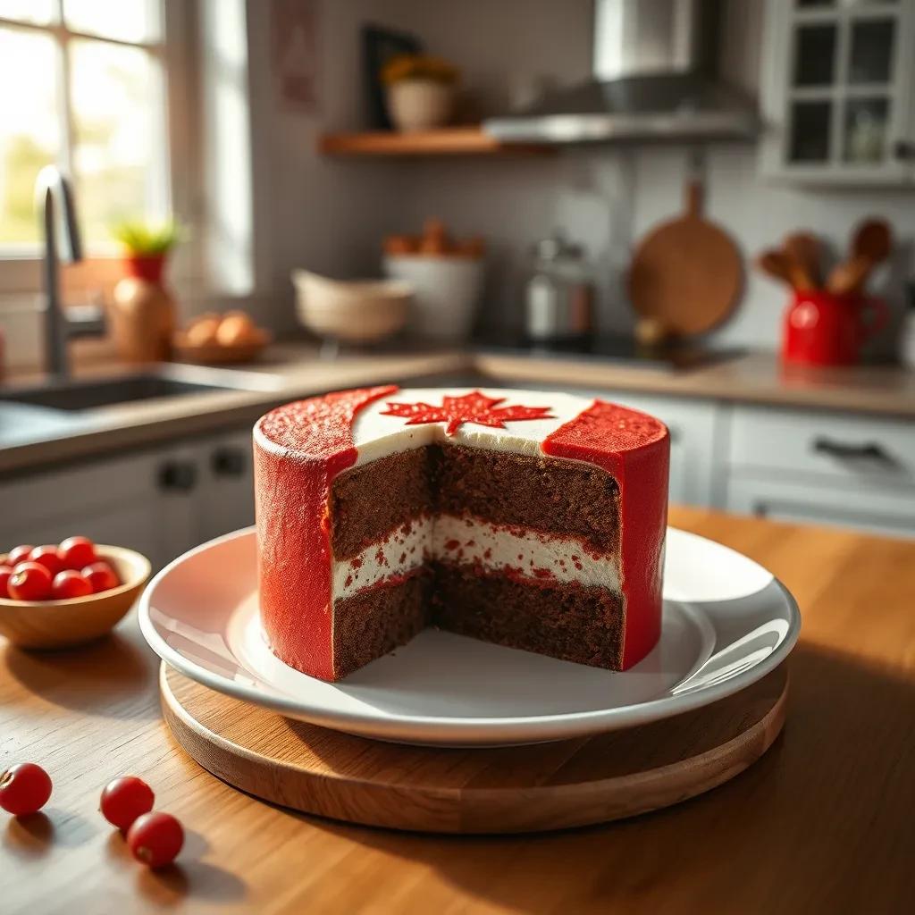 Canadian Flag Dessert Cake recipe