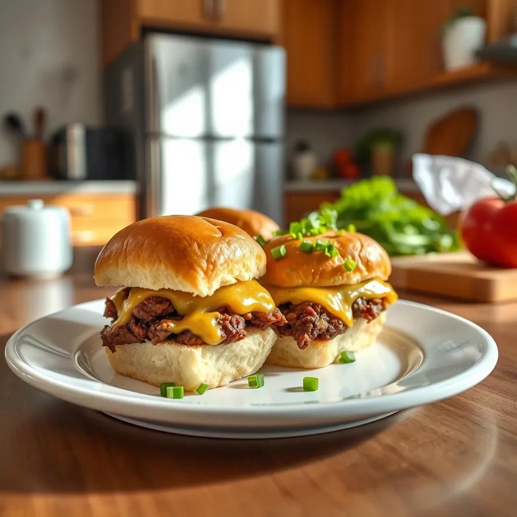 Cheesy Beef Sliders recipe