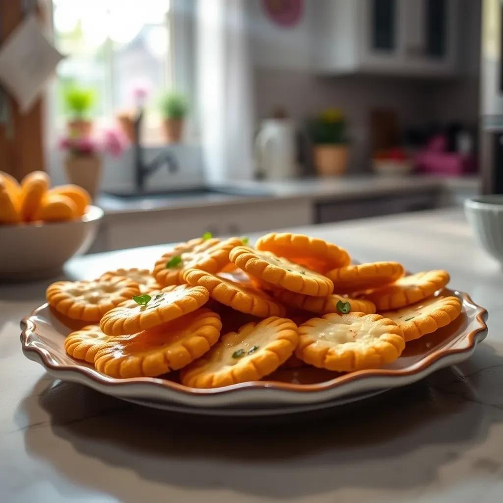 Cheesy Snack Crackers recipe