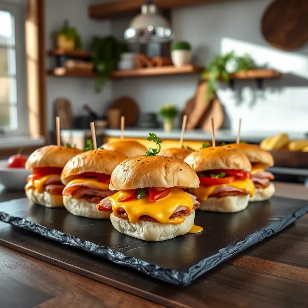 Cheesy Ham Sliders recipe