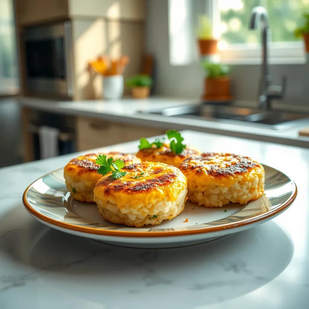 Cheesy Rice Patties recipe