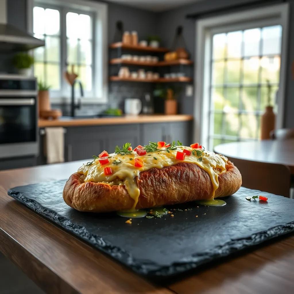 Cheesy Stuffed Bread Rolls recipe