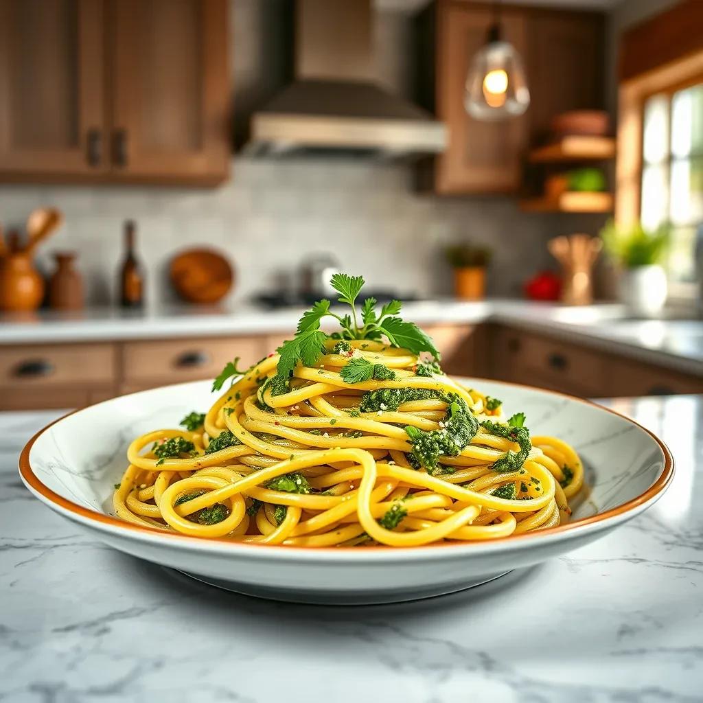 Cilantro Pesto Pasta recipe