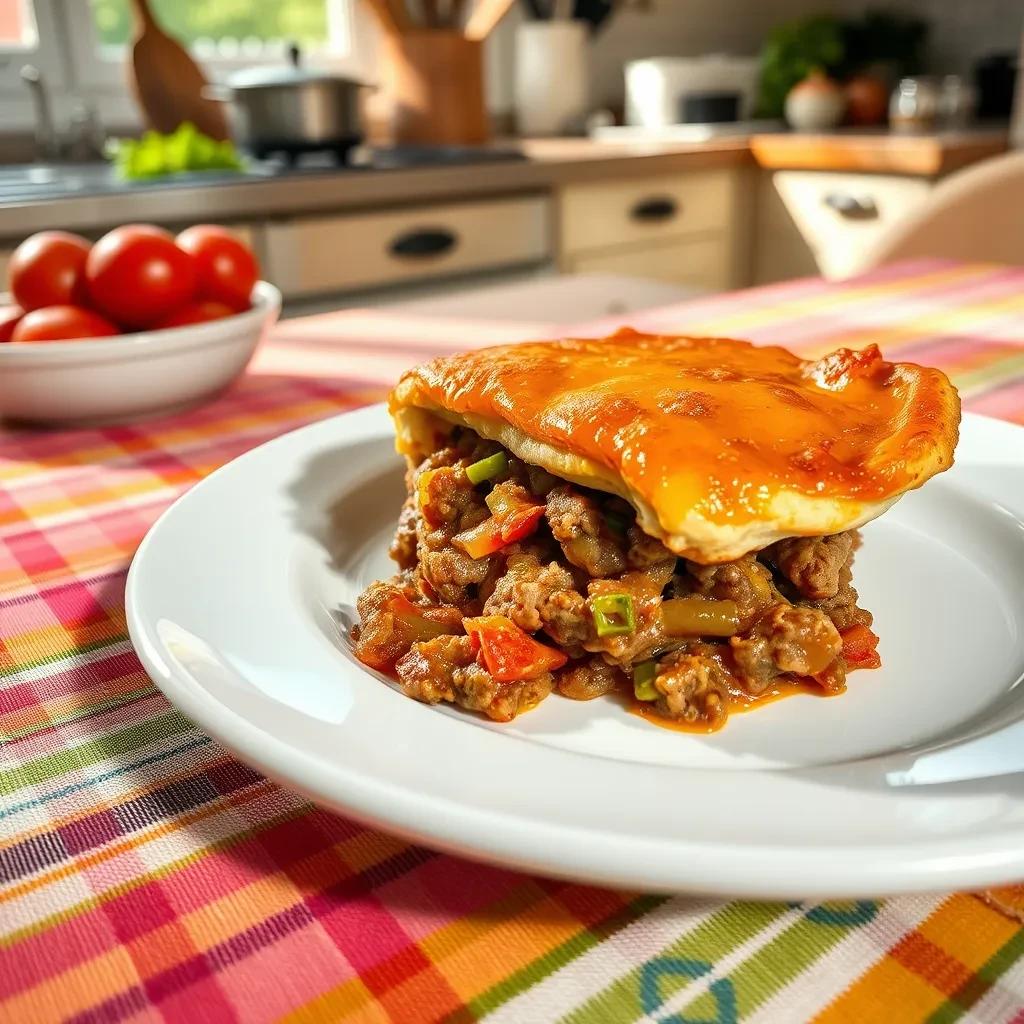 Savory Hamburger Pie recipe