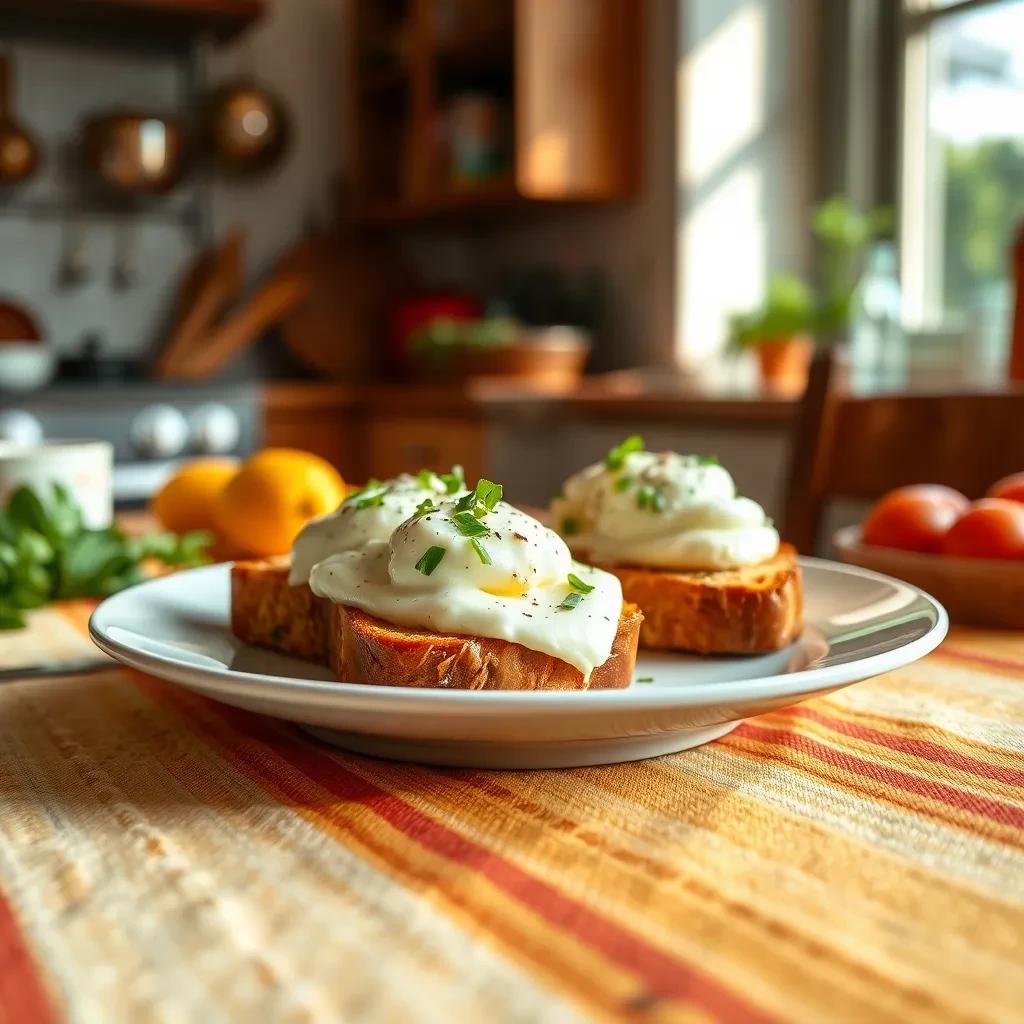 Creamy Eggs on Toast recipe