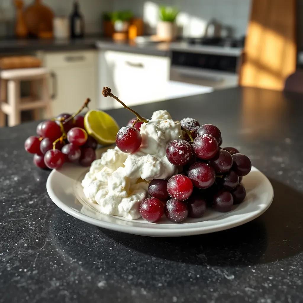 Creamy Snow Grapes recipe