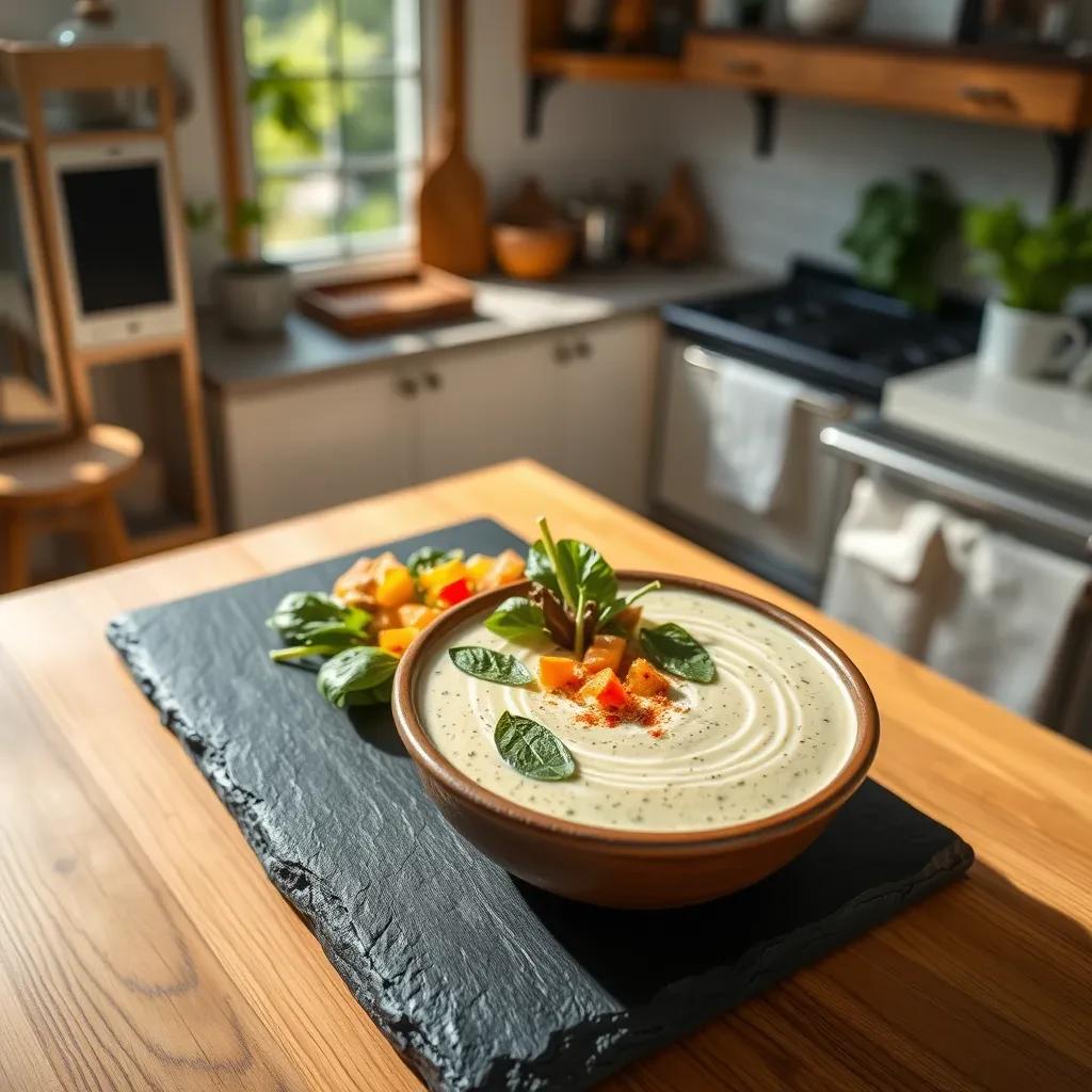 Creamy Spinach Soup Delight recipe