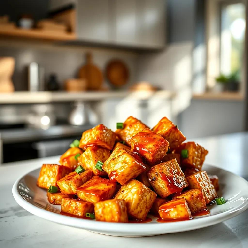 Crispy Teriyaki Tofu Bites recipe