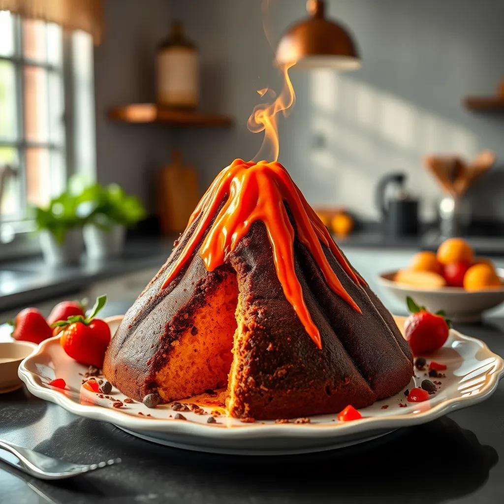 Volcano Cake Eruption recipe