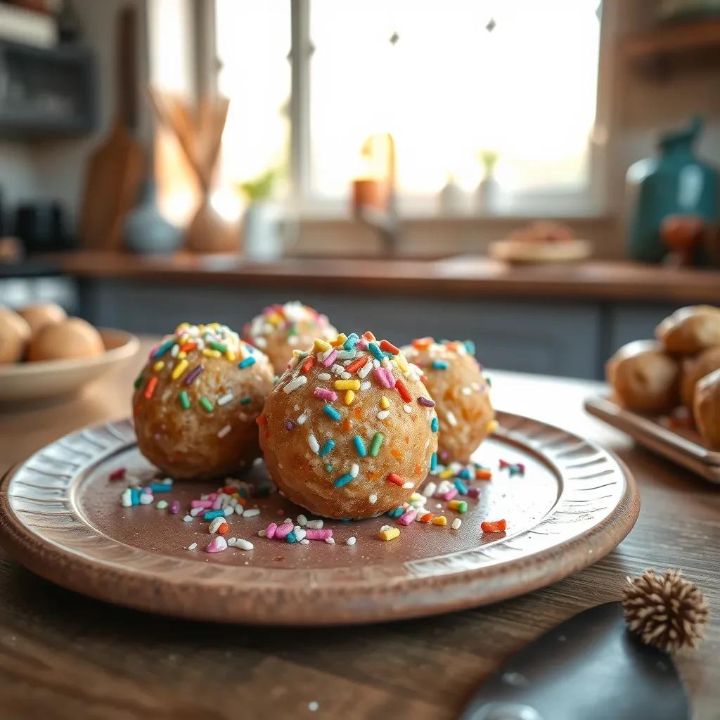 Colorful Funfetti Donut Holes recipe