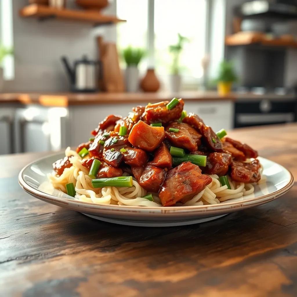 Hoisin Pork Stir Fry Dish recipe