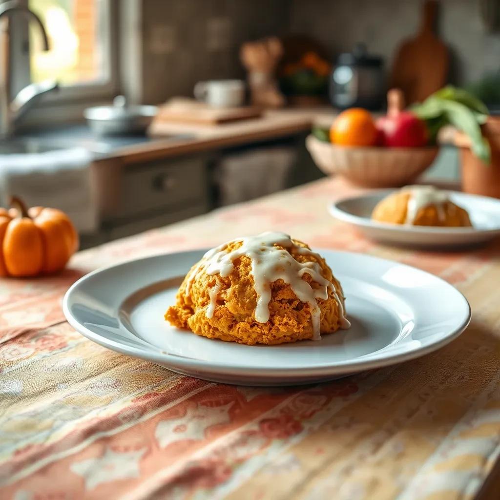 Iced Pumpkin Scones Delight recipe