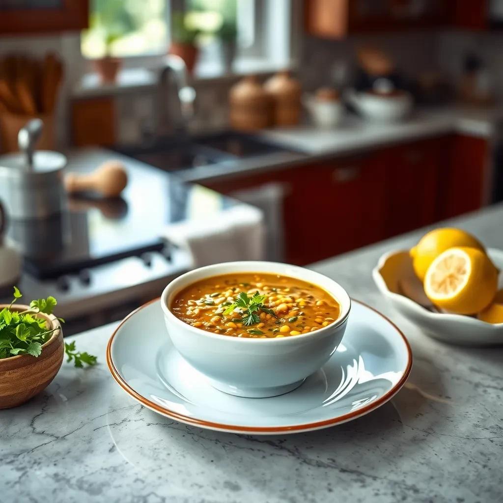 Lemon Lentil Soup Delight recipe