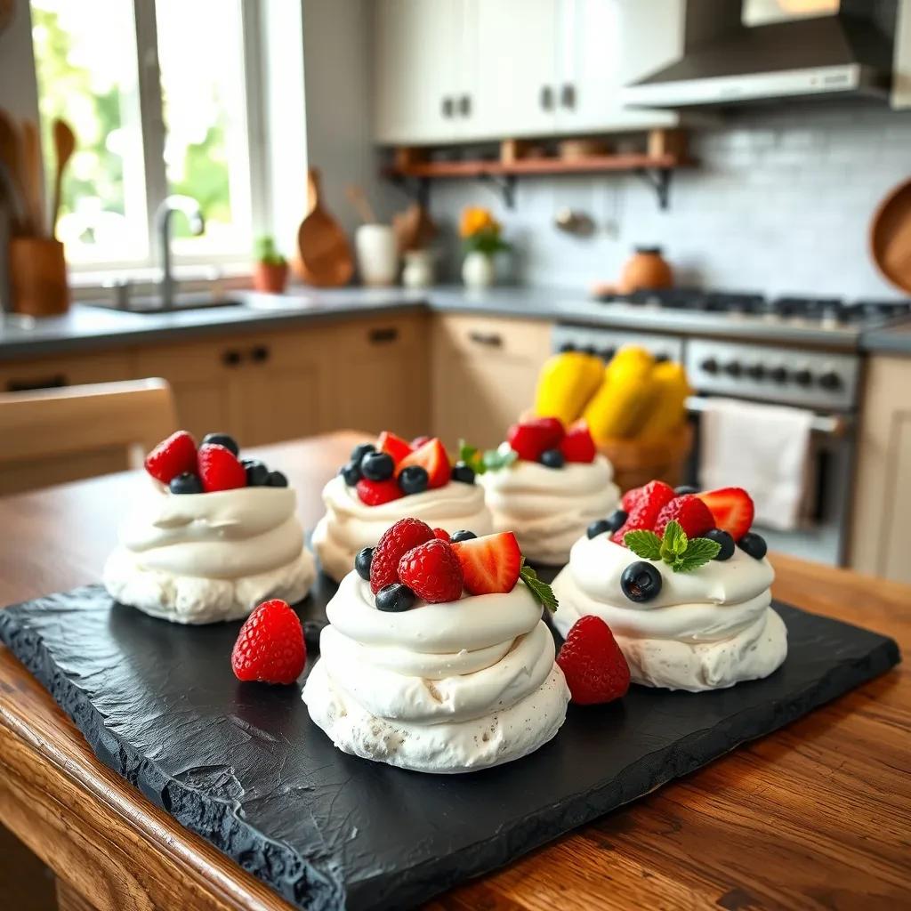 Berry Mini Pavlovas recipe