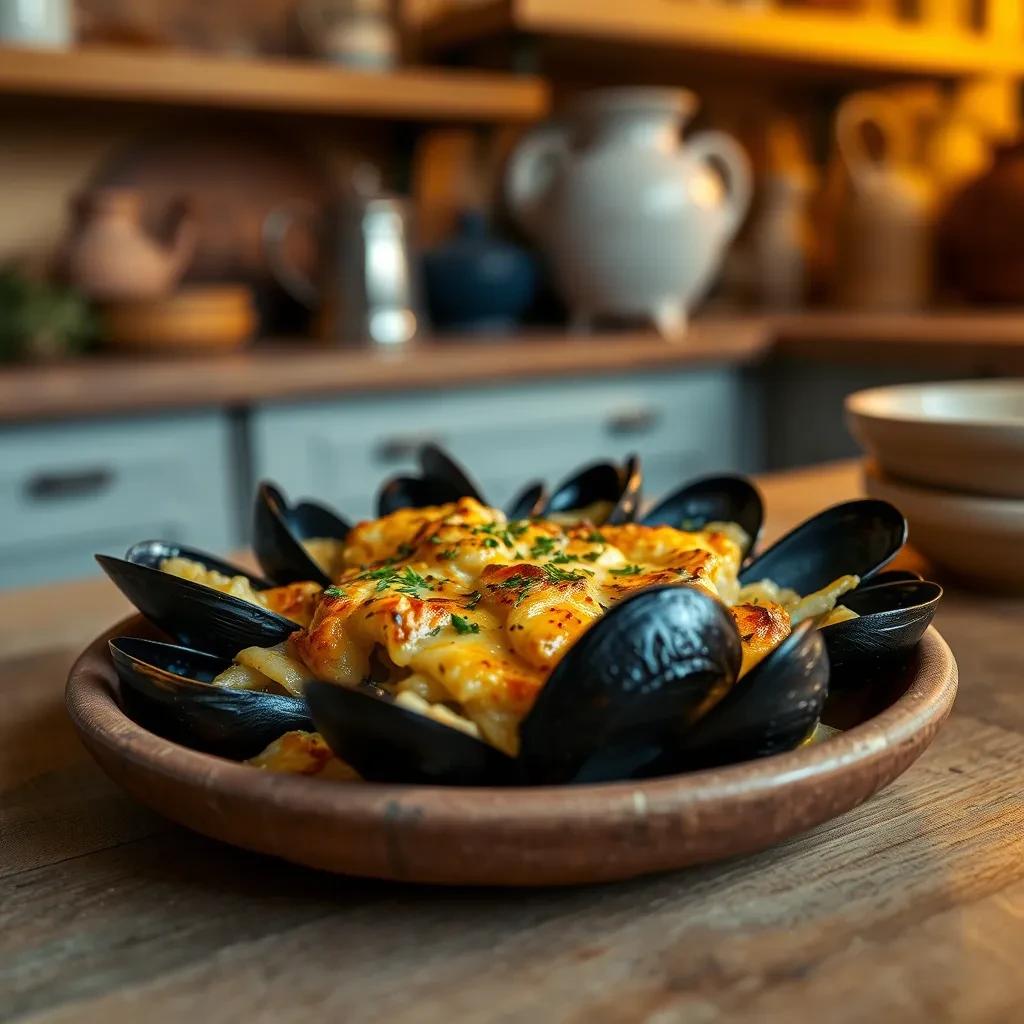 Gratin Mussels recipe