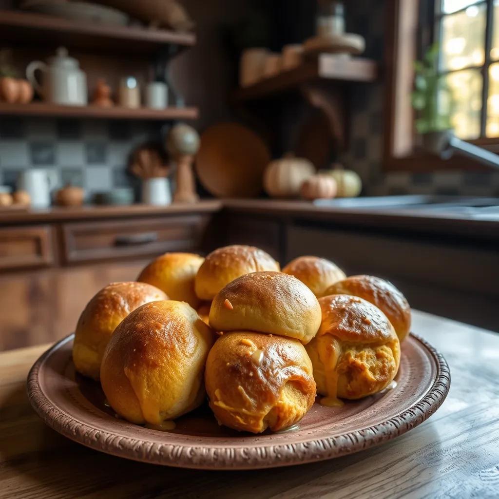 Pumpkin Dinner Rolls recipe