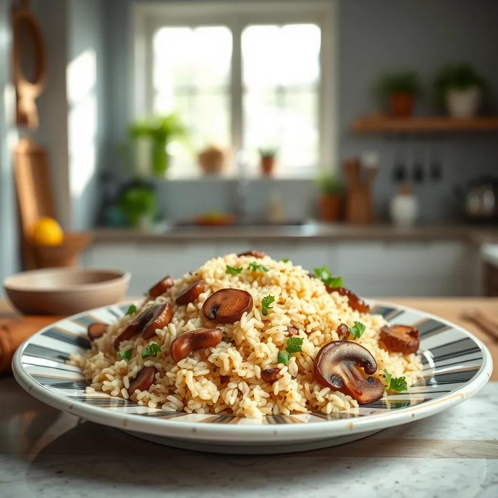 Easy Mushroom Rice Dish recipe