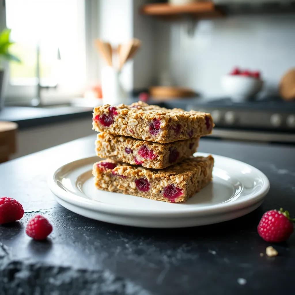 Raspberry Oat Bars recipe