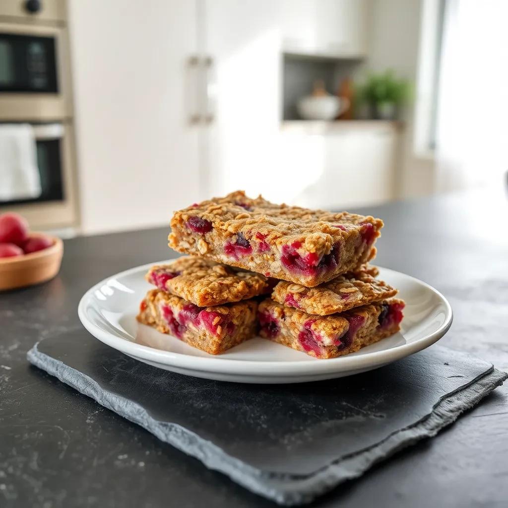 Raspberry Oat Bars recipe