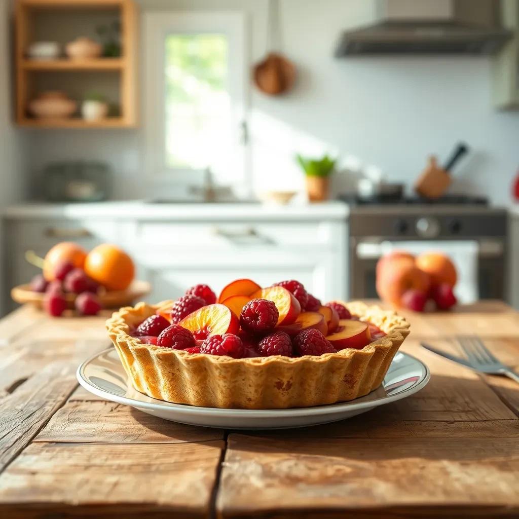 Raspberry Peach Tart recipe