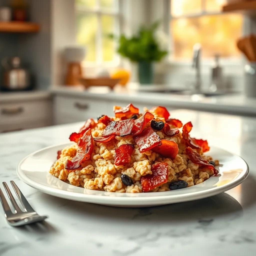 Savory Bacon Oatmeal recipe