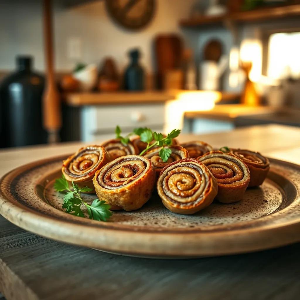 Savory Beef Pinwheels recipe