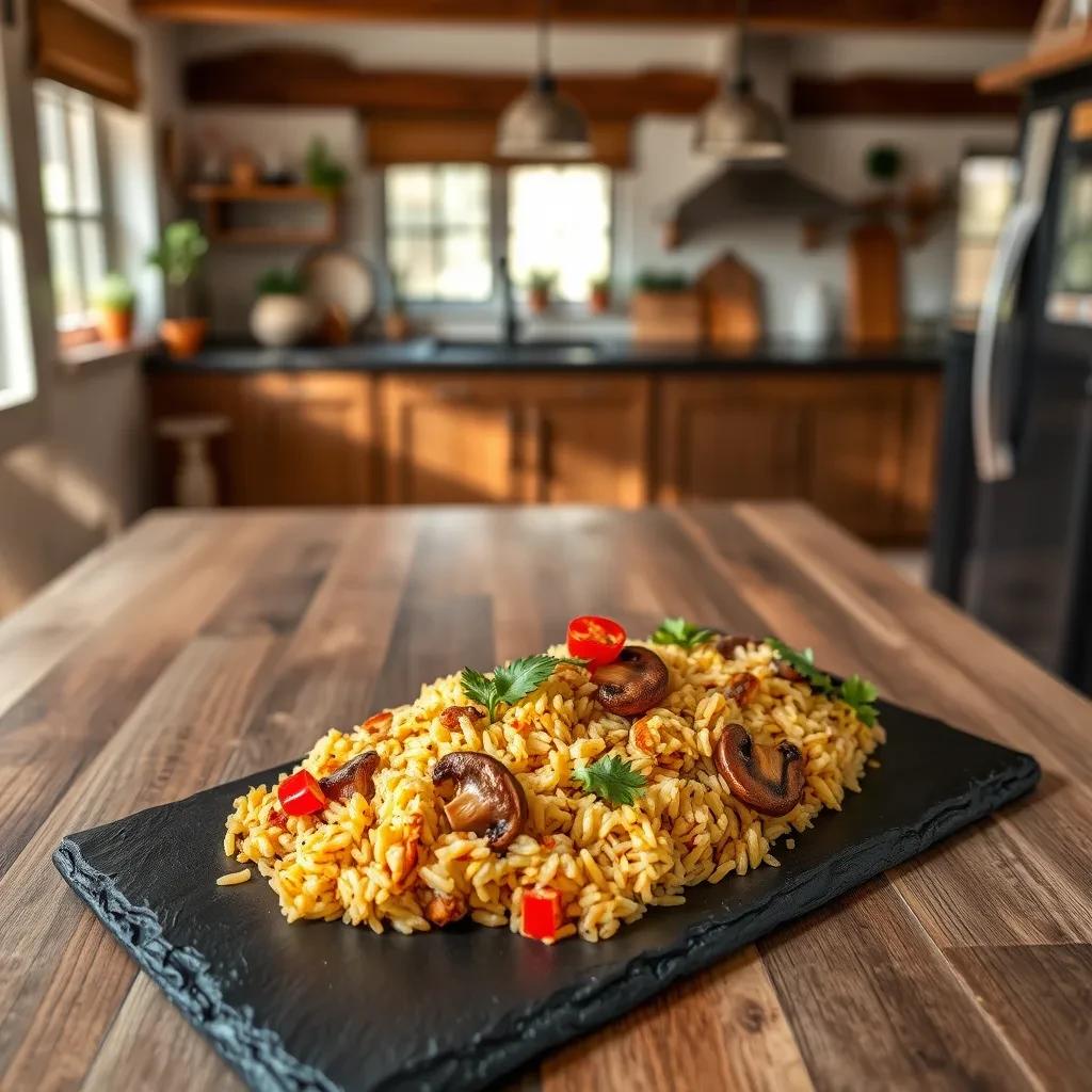 Savory Mushroom Rice recipe