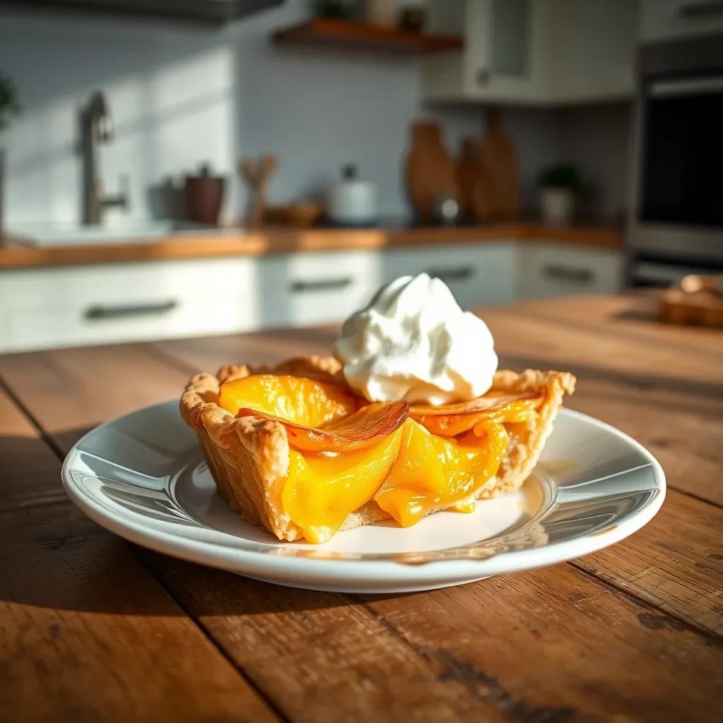 Sour Cream Peach Pie Delight recipe