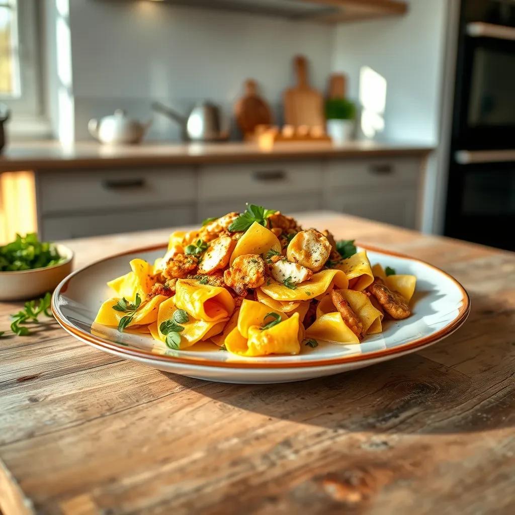 Spicy Crab Farfalle recipe